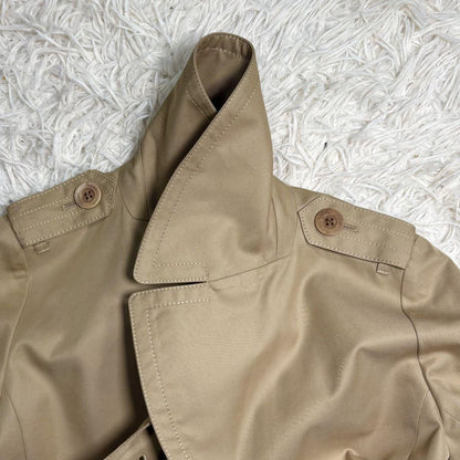 Aquascutum Trench Coat Club Check Asian fit S US size XS Beige Authentic