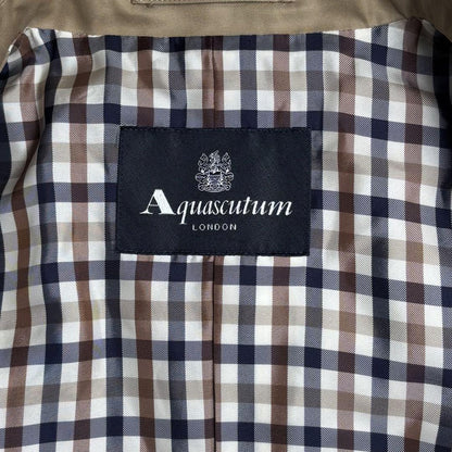 Aquascutum Trench Coat Club Check Asian fit S US size XS Beige Authentic