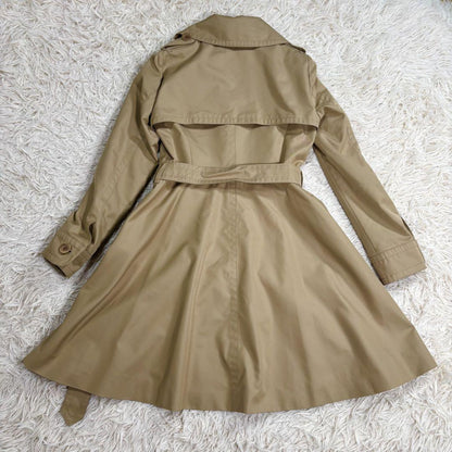 Aquascutum Trench Coat Club Check Asian fit S US size XS Beige Authentic