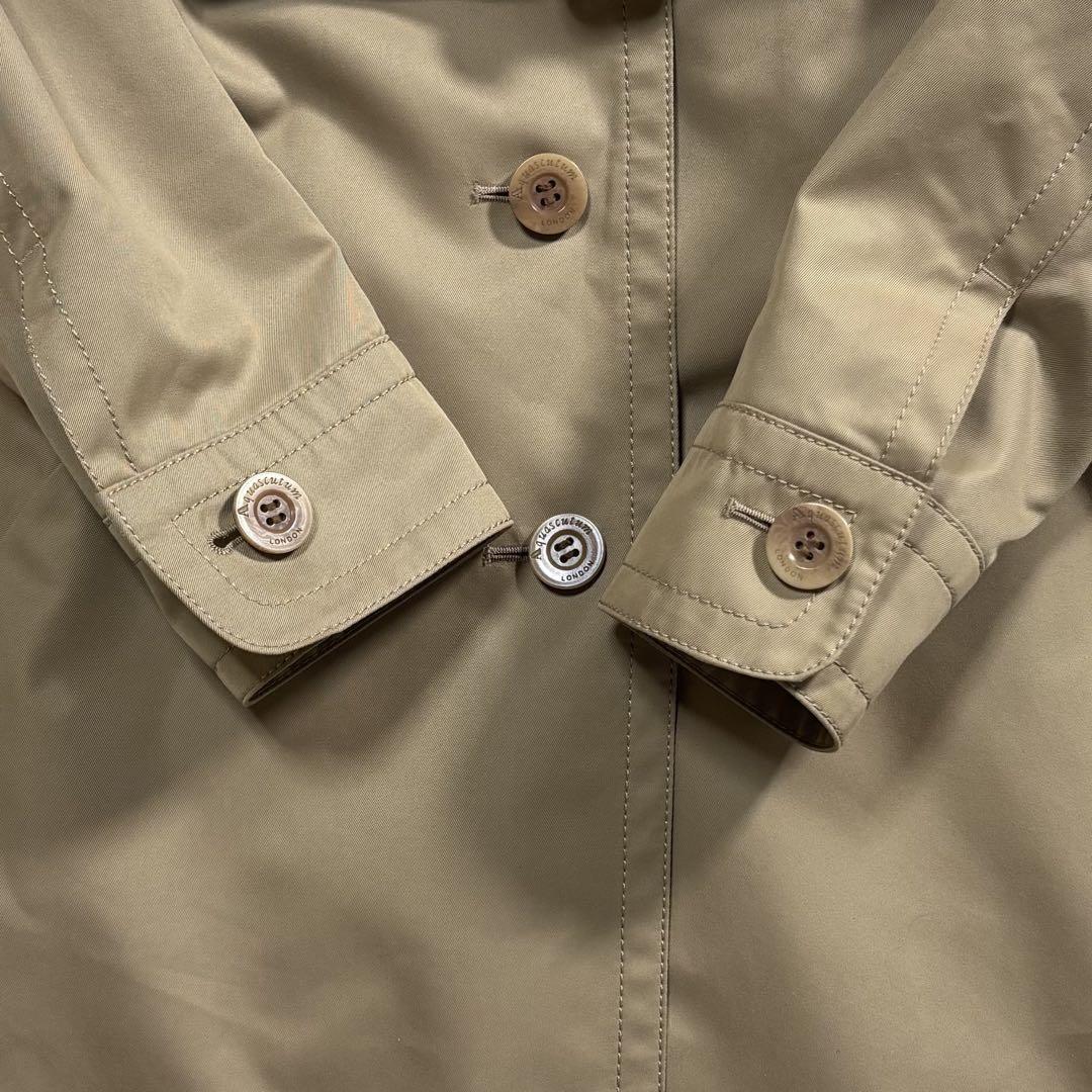 Aquascutum Trench Coat Club Check Asian fit S US size XS Beige Authentic