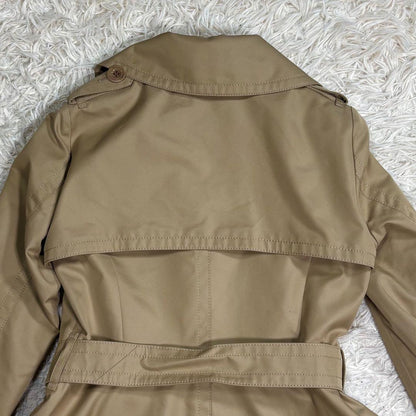 Aquascutum Trench Coat Club Check Asian fit S US size XS Beige Authentic