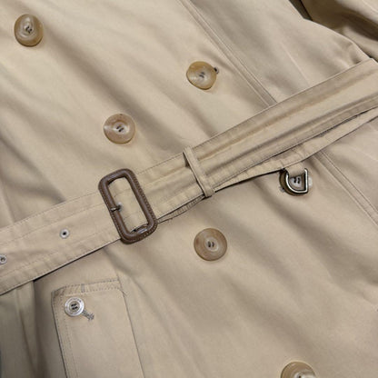 Aquascutum Trench Coat Club Check Asian fit M US size S Honey Beige Authentic