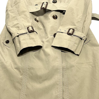 Aquascutum Trench Coat Club Check Asian fit L US size M Beige Authentic