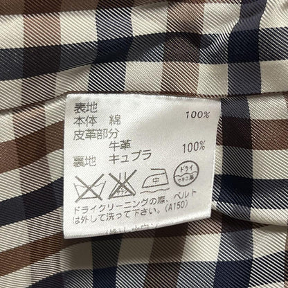 Aquascutum Trench Coat Club Check Asian fit L US size M Beige Authentic