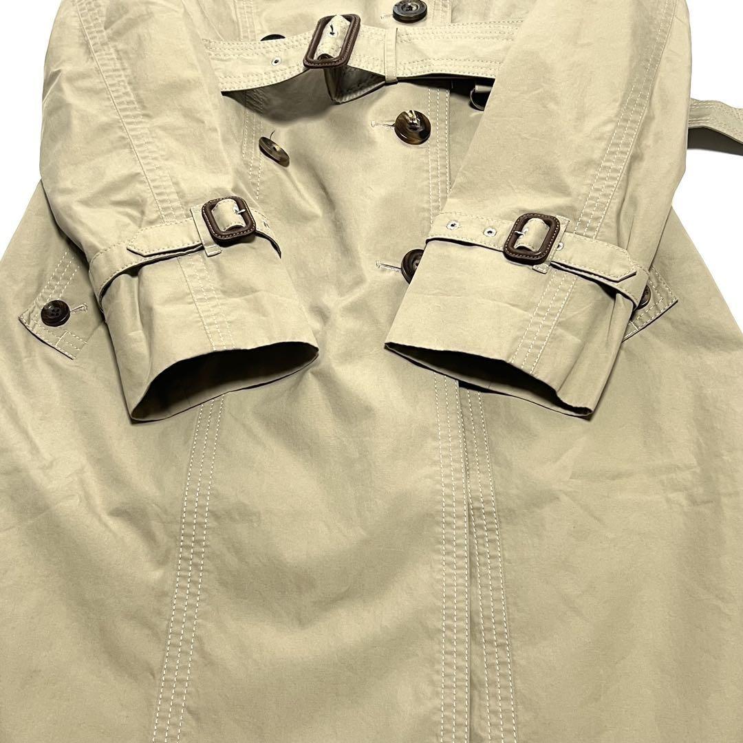 Aquascutum Trench Coat Club Check Asian fit L US size M Beige Authentic