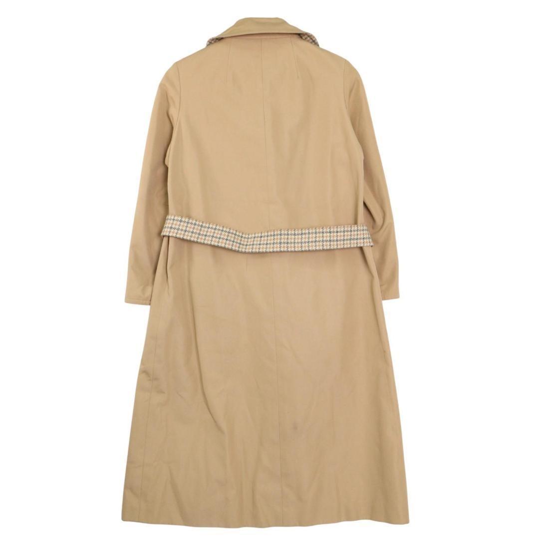 Aquascutum Reversible Trench Coat Club Check Asian fit L US size M Beige Auth