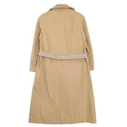 Aquascutum Reversible Trench Coat Club Check Asian fit L US size M Beige Auth