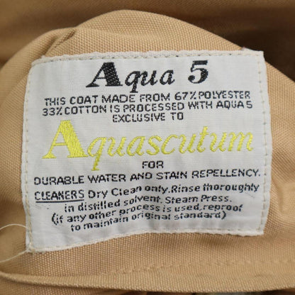 Aquascutum Reversible Trench Coat Club Check Asian fit L US size M Beige Auth