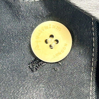 Aquascutum Trench Coat Asian fit L US size M Black Authentic