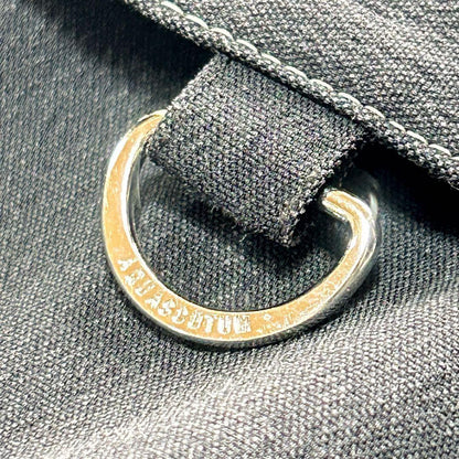 Aquascutum Trench Coat Asian fit L US size M Black Authentic