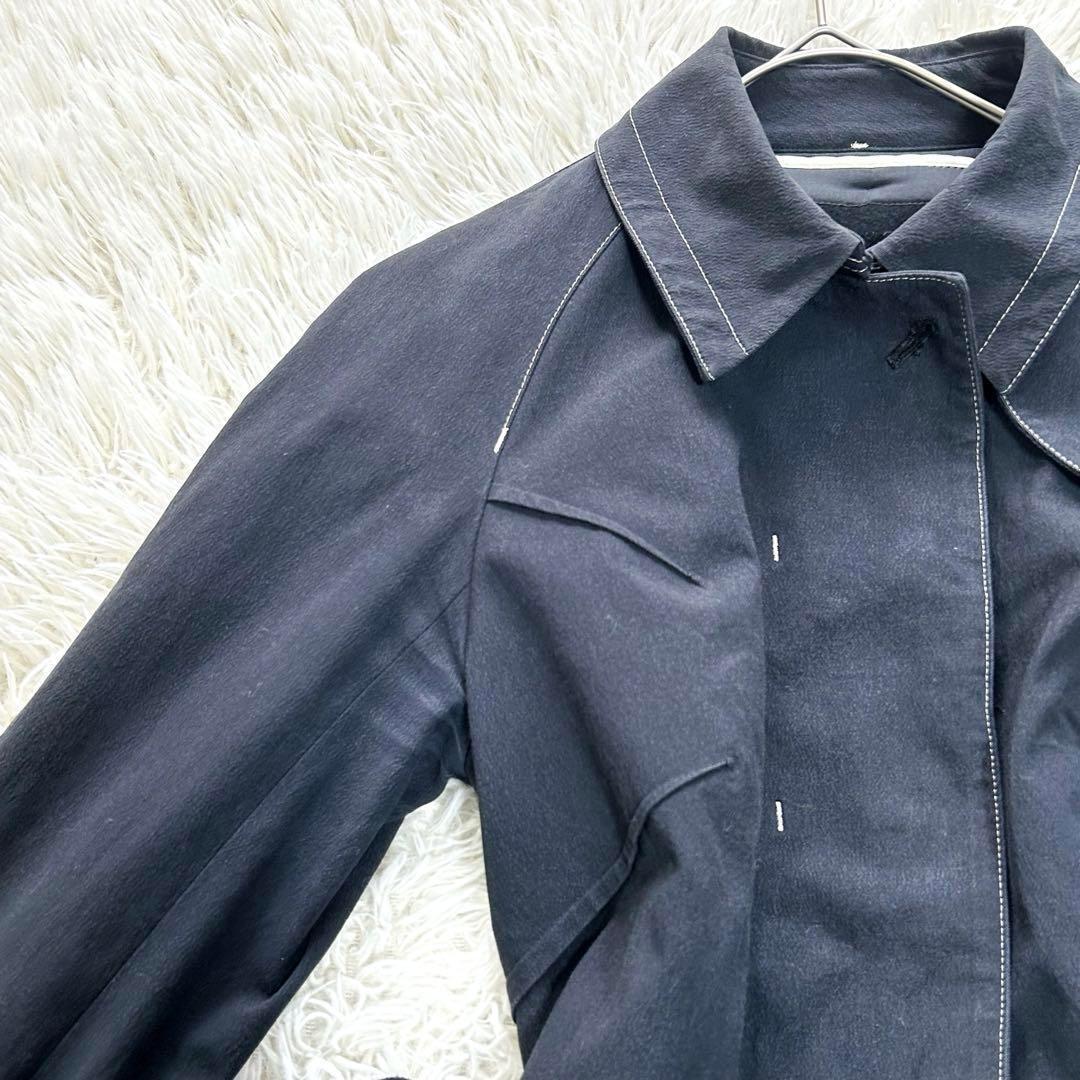 Aquascutum Trench Coat Asian fit L US size M Black Authentic