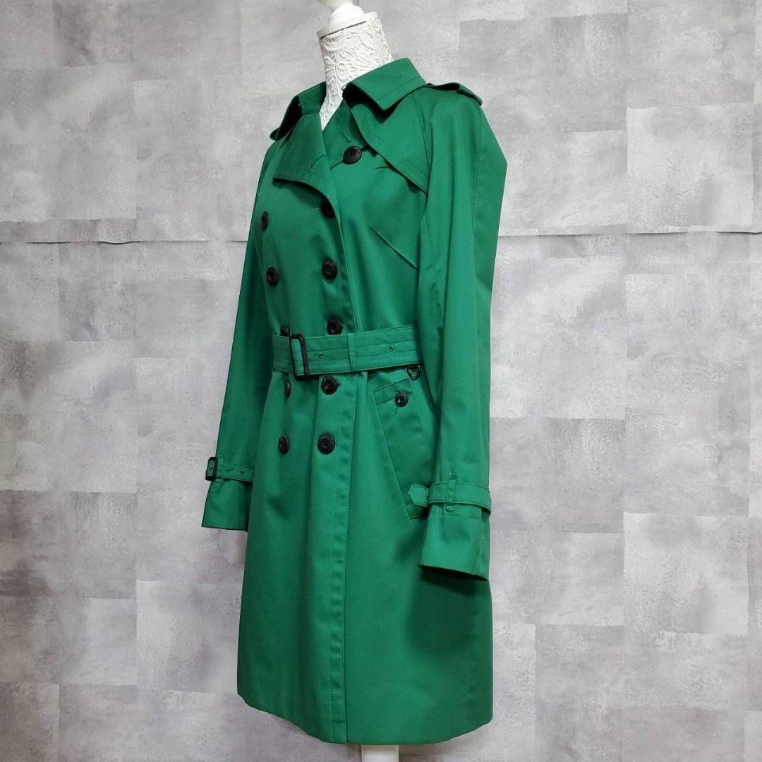 Aquascutum Trench Coat Club Check Asian fit M US size S Green Authentic