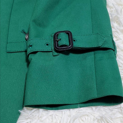 Aquascutum Trench Coat Club Check Asian fit M US size S Green Authentic