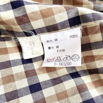 Aquascutum Trench Coat Club Check Asian fit XL US size L Beige Authentic