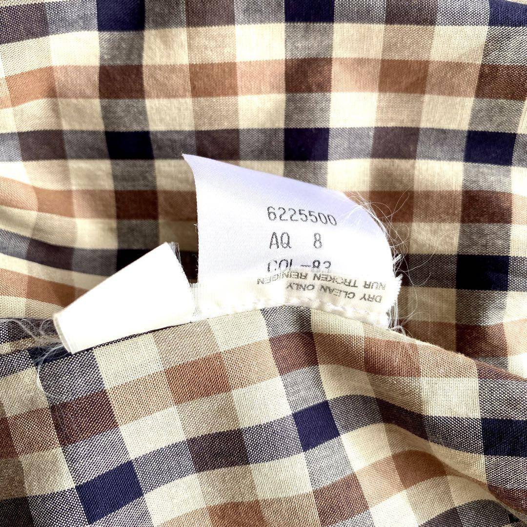 Aquascutum Trench Coat Club Check Asian fit XL US size L Beige Authentic