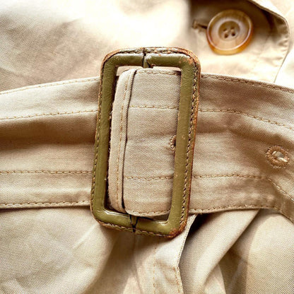 Aquascutum Trench Coat Club Check Asian fit XL US size L Beige Authentic