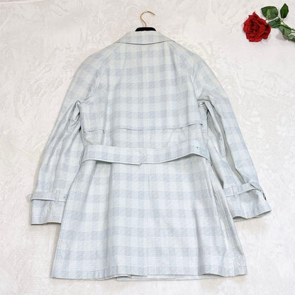 Aquascutum London Trench Coat Asian fit L US size M Light Blue Auth