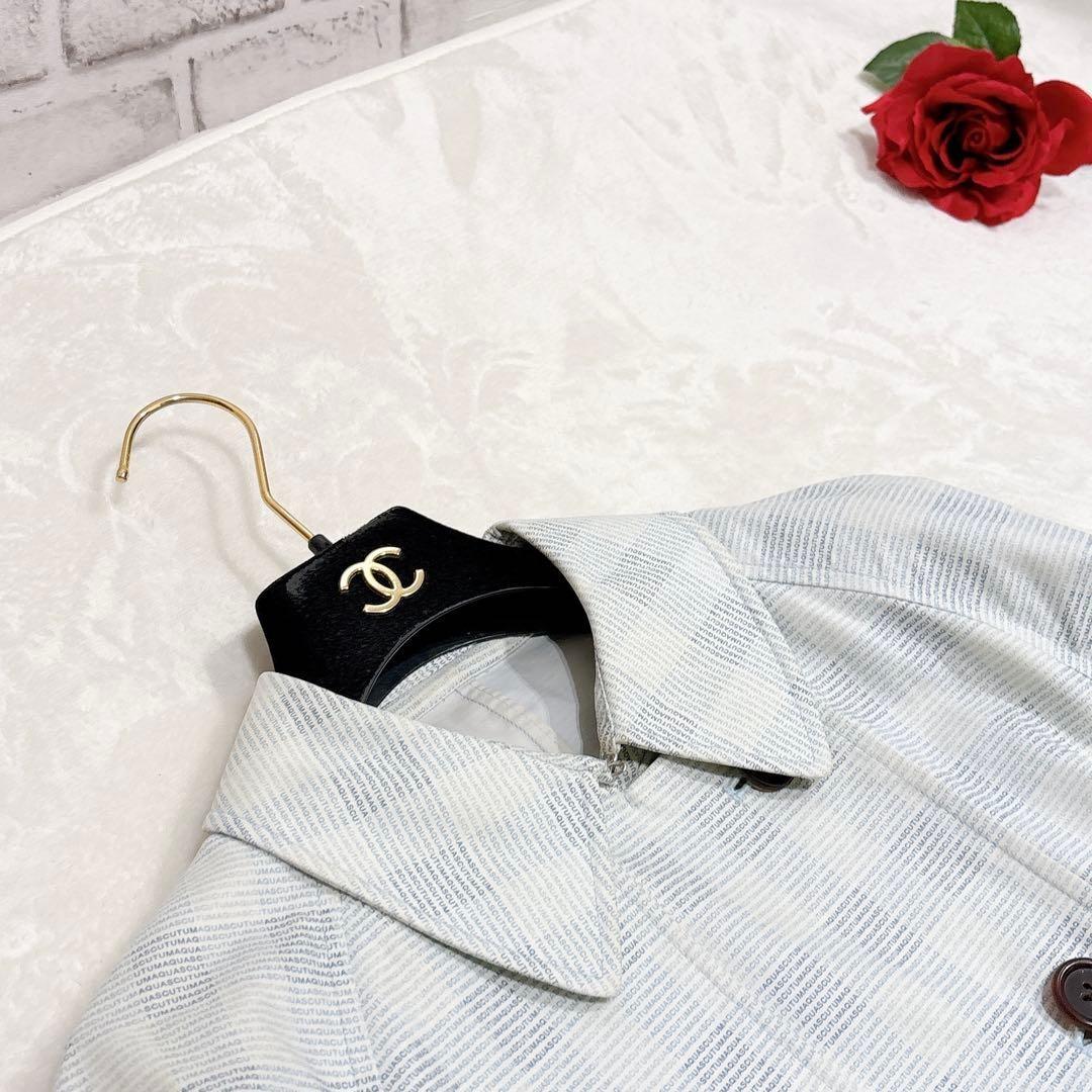 Aquascutum London Trench Coat Asian fit L US size M Light Blue Auth