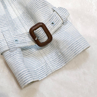 Aquascutum London Trench Coat Asian fit L US size M Light Blue Auth