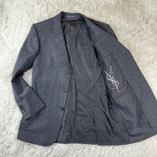 Saint Laurent rive gauche Tailored Jacket Asian fit M US size S Dark Gray Auth