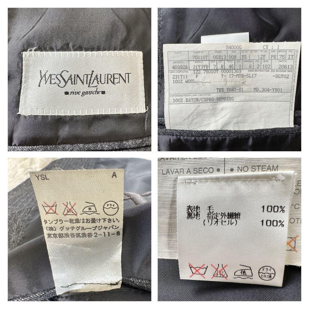 Saint Laurent rive gauche Tailored Jacket Asian fit M US size S Dark Gray Auth