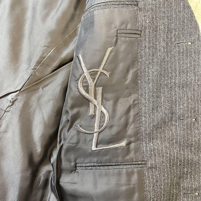 Saint Laurent rive gauche Tailored Jacket Asian fit M US size S Dark Gray Auth