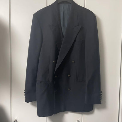Saint Laurent Tailored Jacket FREE SIZE Navy Authentic