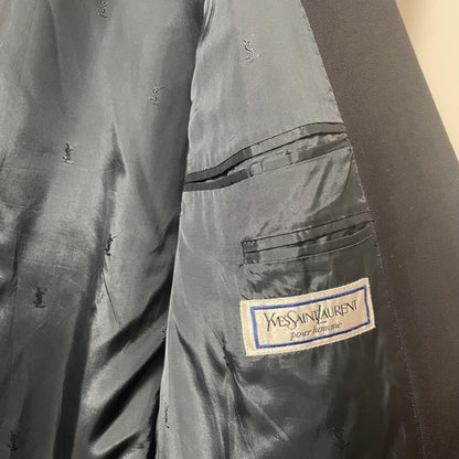 Saint Laurent Tailored Jacket FREE SIZE Navy Authentic