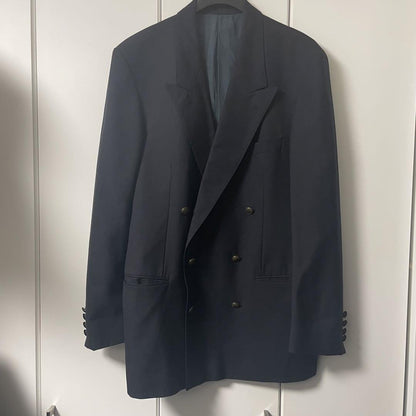 Saint Laurent Tailored Jacket FREE SIZE Navy Authentic
