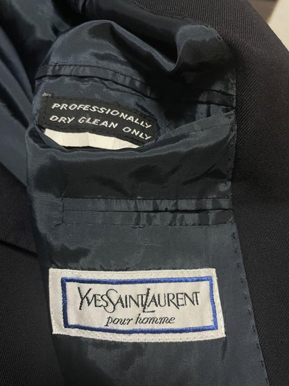 Saint Laurent Tailored Jacket FREE SIZE Navy Authentic