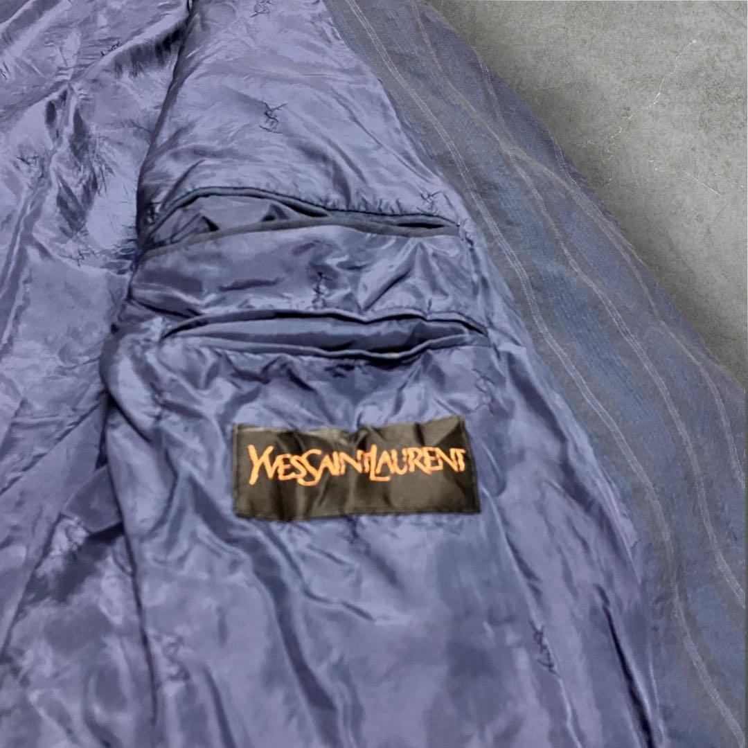 Saint Laurent rive gauche Tailored Jacket Asian fit L US size M Navy Authentic