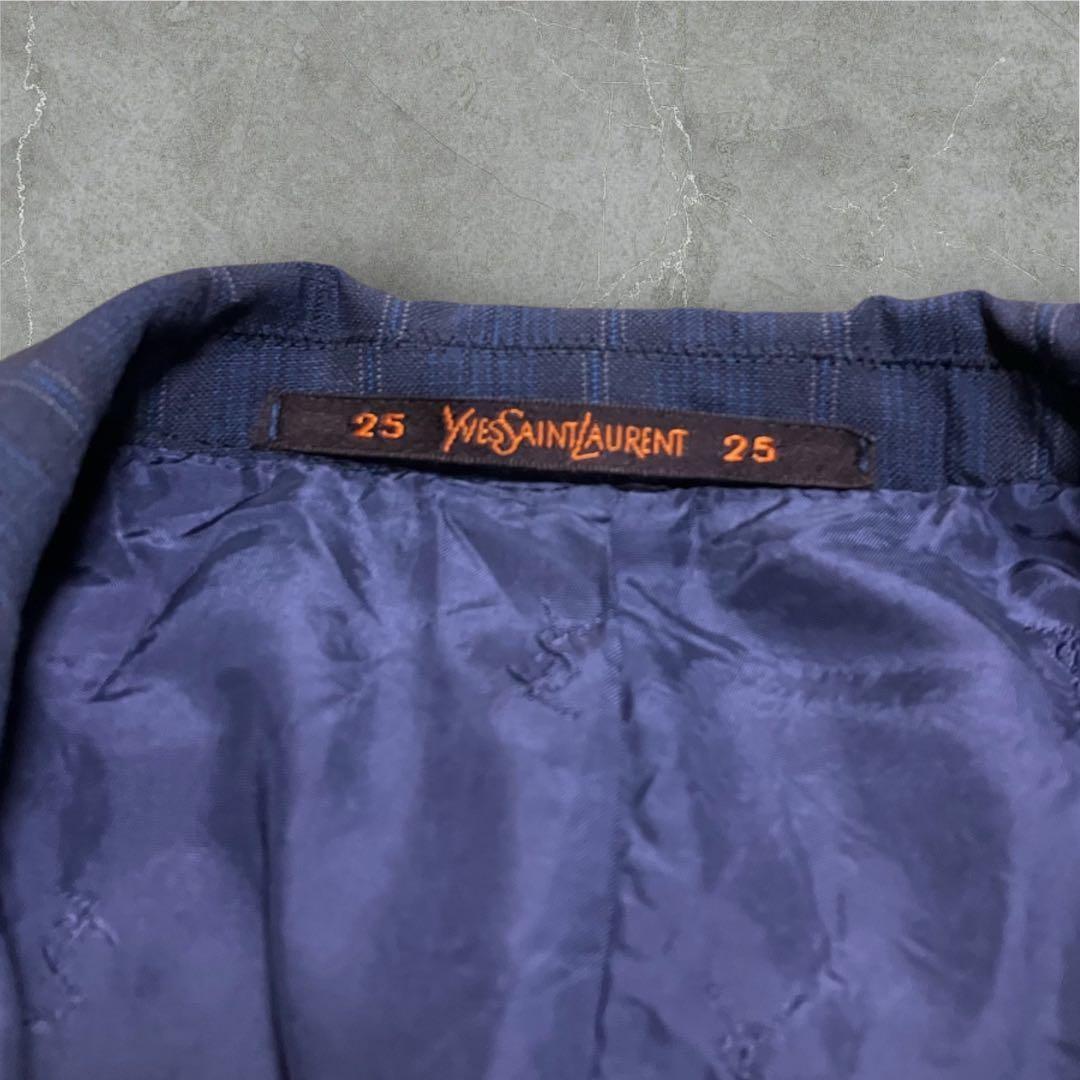 Saint Laurent rive gauche Tailored Jacket Asian fit L US size M Navy Authentic