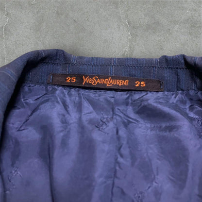 Saint Laurent rive gauche Tailored Jacket Asian fit L US size M Navy Authentic