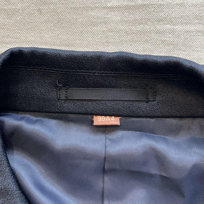 Saint Laurent soutien collar Coat FREE SIZE Navy Authentic