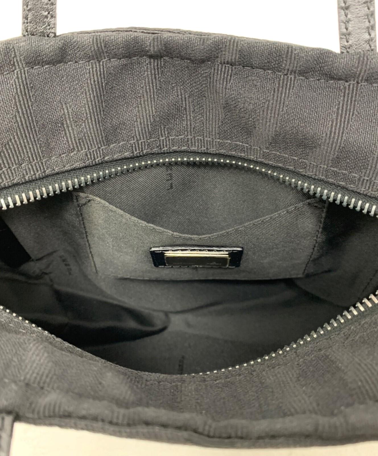 FENDI Hand Bag Tote Purse Black Authentic