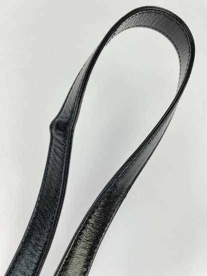 FENDI Shoulder Bag Purse Body Bag Waist Pouch FF Nylon Leather Black Authentic