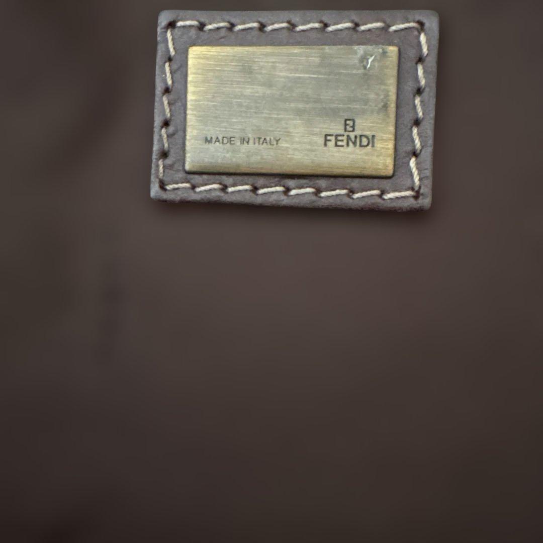 FENDI Hand Bag Tote Purse Denim Belt Authentic