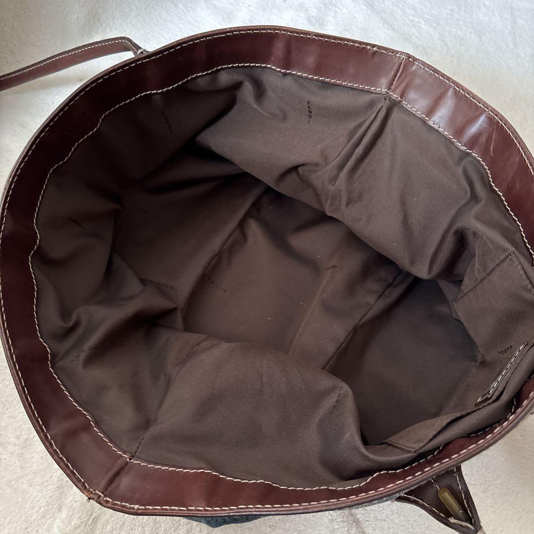 FENDI Hand Bag Tote Purse Denim Belt Authentic