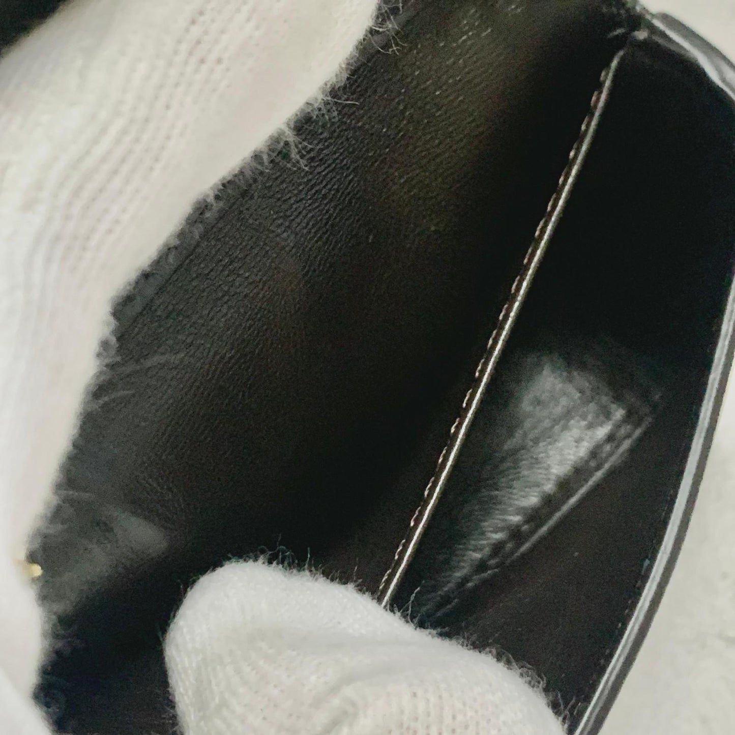 FENDI Nano Baguette Chain Bag Shoulder Pouch Purse FF Beige Gold Usesd Authentic