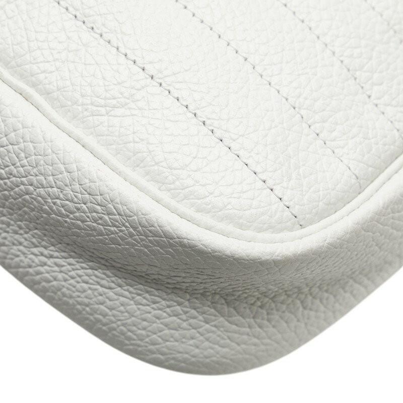 Christian Dior Shoulder Bag Purse Logo Leather White Authentic