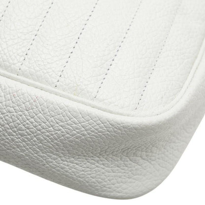 Christian Dior Shoulder Bag Purse Logo Leather White Authentic