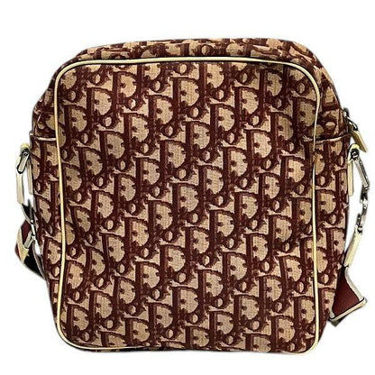 Christian Dior Shoulder Bag Purse Trotter No.2 PVC Leather Red White Authentic