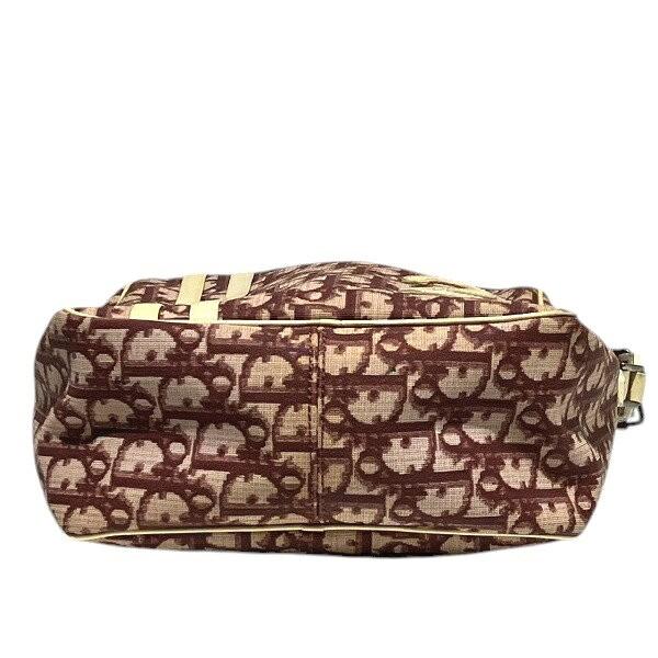 Christian Dior Shoulder Bag Purse Trotter No.2 PVC Leather Red White Authentic