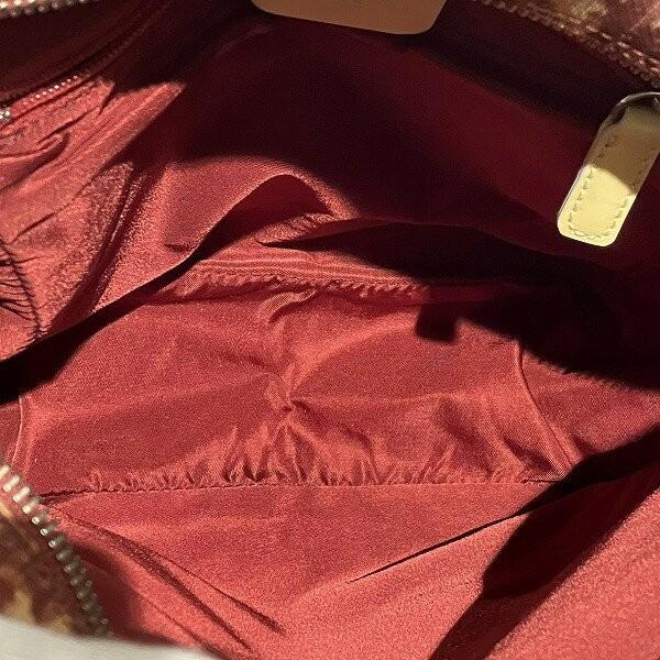 Christian Dior Shoulder Bag Purse Trotter No.2 PVC Leather Red White Authentic