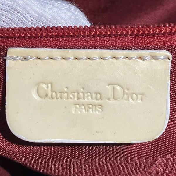 Christian Dior Shoulder Bag Purse Trotter No.2 PVC Leather Red White Authentic
