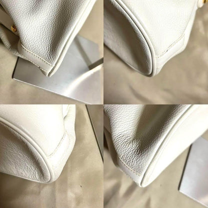 GUCCI Hand Shoulder Bag Tote Purse 2way White Authentic