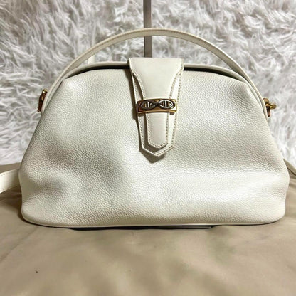 GUCCI Hand Shoulder Bag Tote Purse 2way White Authentic