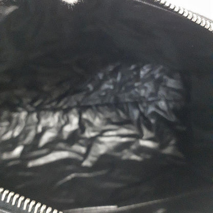 GUCCI Mini Boston Bag Hand Tote Purse GG Canvas Leather Black Authentic