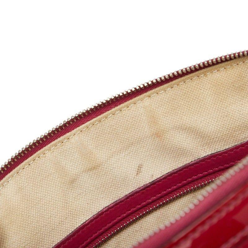 GUCCI Hand Bag Tote Purse Micro GG Patent Leather Pink Authentic