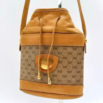 GUCCI Shoulder Bag Purse Micro GG PVC Leather Authentic